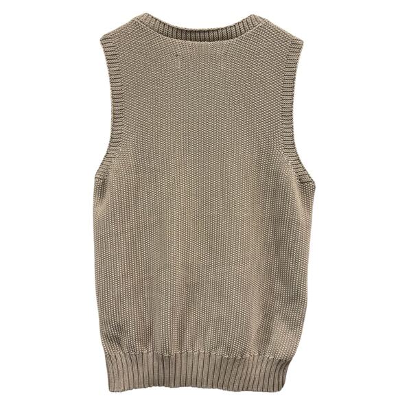 Oversized Faux Fur Knit Vest, tan/beige, Size XL - Picture 7 of 10